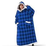 New 120/150cm Winter Thick Blanket Extra Plush Hoodie Lengthened Large Pocket Imitation Cashmere Home Coat Fleece TV Blanket 1pc