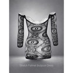 Women Sheer Mesh Long Sleeve Beach Cover Up, Sexy See-Through Fishnet Dress, Solid BodyconFor Summer Beach Party