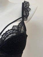 MOYISU Minimizer Bra French Lace for Large Bust, Anti Sagging Full Coverage Push Up Underwire Set, Sensuous Women Sexy Bra & Set