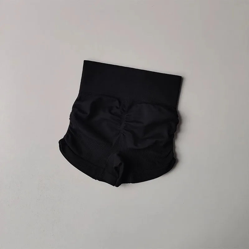 High Waist Women's Yoga Fitness Shorts Tight Fit Abdominal Slimming Lifted Buttocks Three Part Pants Exercise Clothing