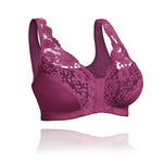 Women Lace Bra Plus Size Push Up Underwear Crop Top S-6XL Seamless Brassiere Female Lingerie Sexy Front Closure Bralette