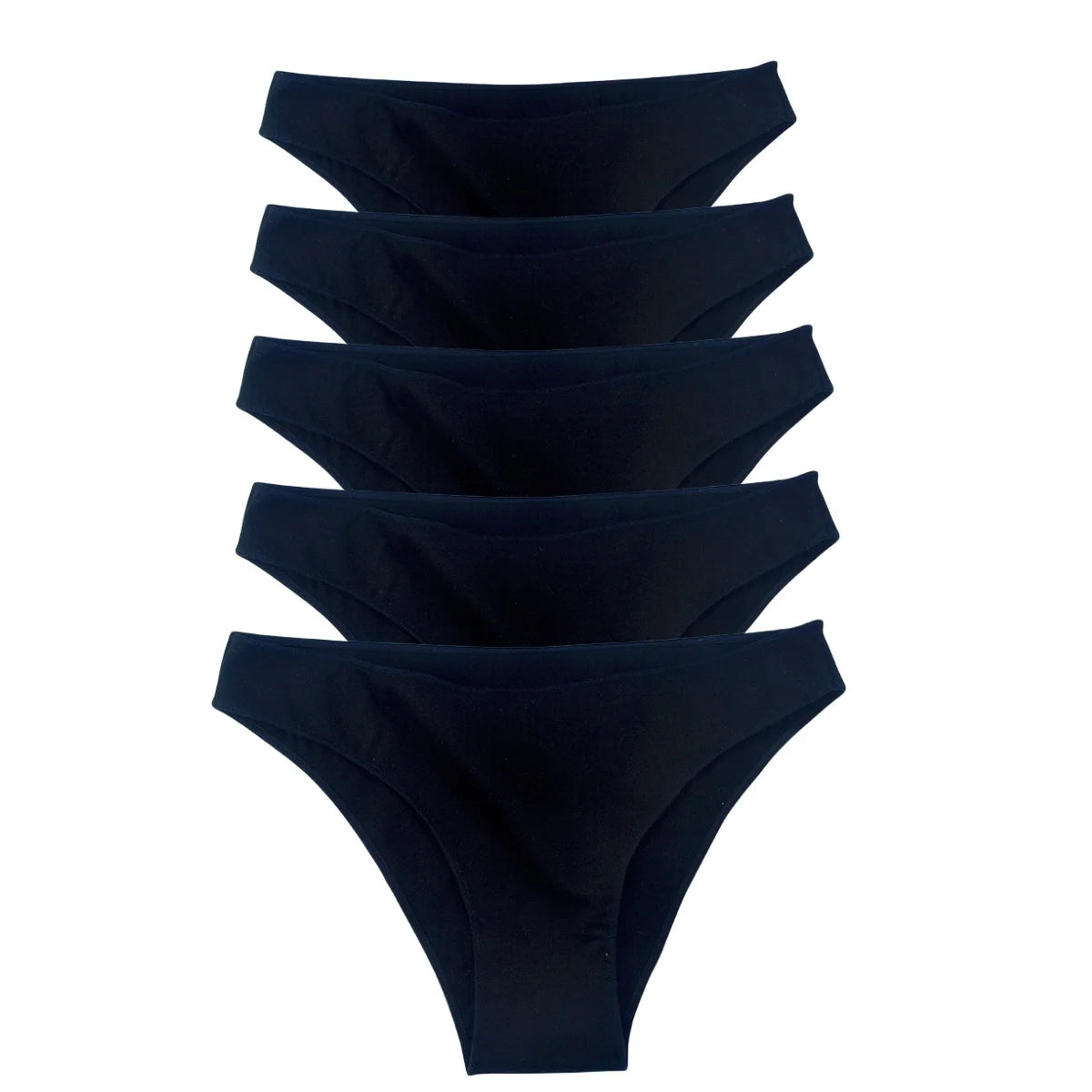 5Pcs/Set Cotton Classic Panties Women Low Rise Briefs Solid Color Breathable Underwear Sexy Lingerie Intimates Underpants M-XXL