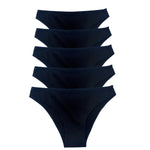5Pcs/Set Cotton Classic Panties Women Low Rise Briefs Solid Color Breathable Underwear Sexy Lingerie Intimates Underpants M-XXL