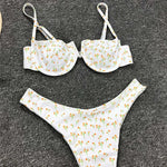 Underwired V-Bar Bikinis 2026 Polka Dot Bikini Women Swimsuit Female Swimwear Two Pieces Bikini Set Push Up Bathing Suit Swim