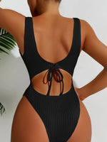 Women's Solid Color One Piece Swimsuit Summer Beach Vacation Monokini Conservative Bikini Slim Backless Swimwear 2026 New