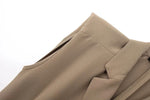 Foridol Khaki Double Breasted Sleeveless Office Windbreaker Style Dress Turn Down Collar Lady Elegenta Vintage Belt New Vestidos