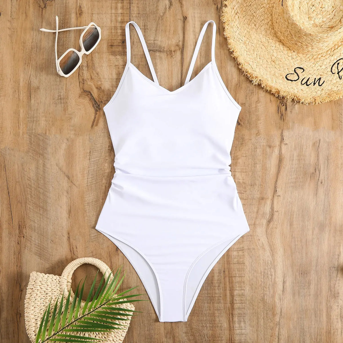 2025 New Brown Bodysuit One Piece Swimsuit Women Thong Swimwear Sexy Backless Bathing Suit Woman Monokini Beach Wear Black White