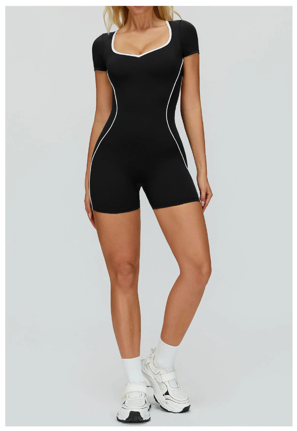 Yoga Set Women's Tracksuit Yoga Overalls One-Piece Sportswear Women's Short Sleeves Gym Workout Clothes Fitness Stretch Bodysuit