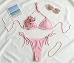 Halter 3 Pieces Sexy Bikini With Mini Skirt Women Swimsuits Female Swimwear Bathing Suit Swimming Suits Cover Up Beach Biquini