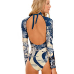 2026 Surfing Sport Swimsuit Long Sleeves Women One Piece SwimsuitSwimwear Solid Monokini Bathing Suit Tropical Bodysuit Female