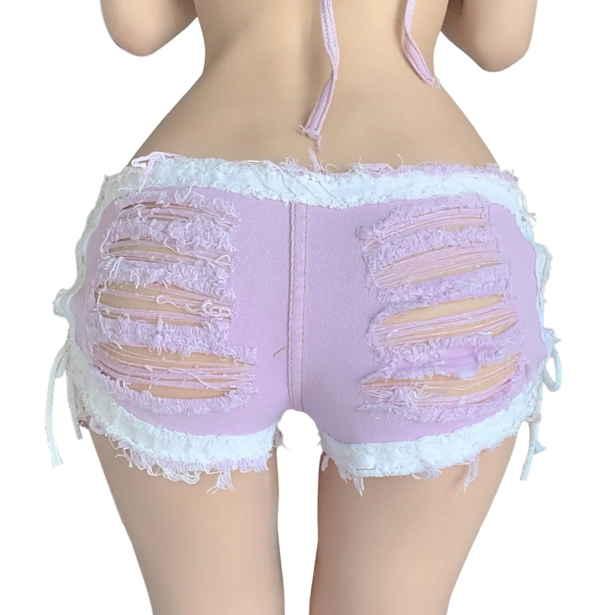 Summer Sexy Women Shorts Hot Denim Pants Female Girls Sea Sand Beach Bar Night Club Holes Casual Charming Elegant Beautiful B01P