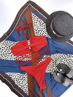 Solid Color Bikini Sexy Hollow Out Bandage Cross Thong Swimwear Women Halter Backless Bathing Suit High Waist Swimsuit 2026 New