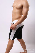 Men's Swimming Trunks Fitness Shorts Casaul Beach Vaction Style For Man Color Blocked Drawstring Elastic Waist Beach Shorts KD14