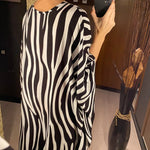 Sexy Zebra Printed V Neck Tunic Beach Cover Up Cover-ups Beach Dress Beach Wear Beachwear Beach Long Dress Female Women V4159