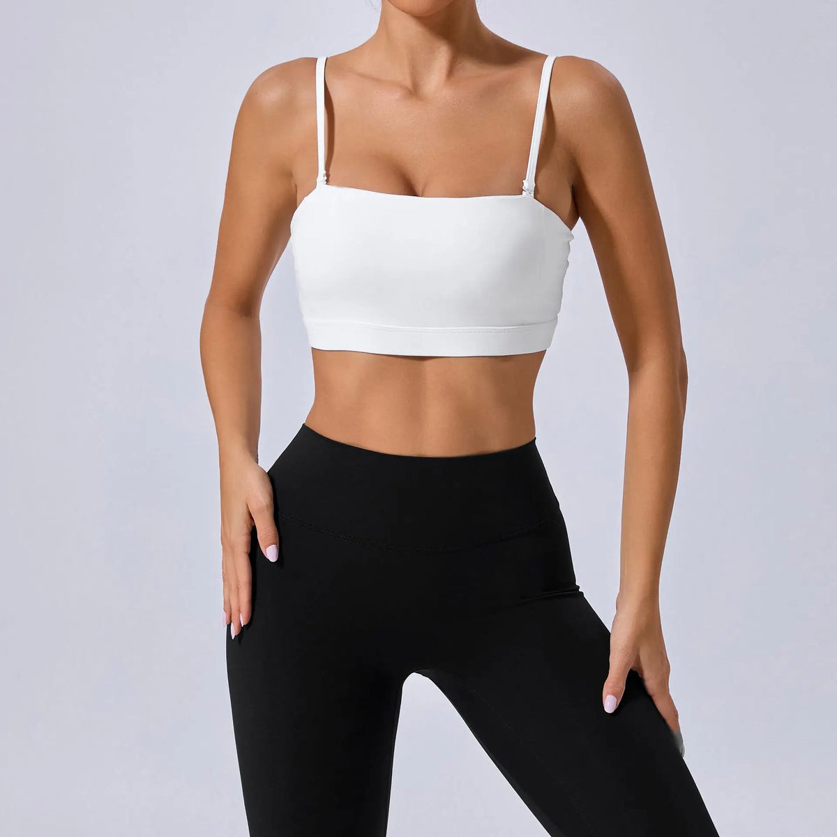 Women Yoga Bra Removable Shoulder Strap Anti-Slip Bra Wrap Chest Dual-Use Sports Yoga Wear Outside Running Fitness Top