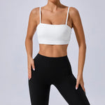 Women Yoga Bra Removable Shoulder Strap Anti-Slip Bra Wrap Chest Dual-Use Sports Yoga Wear Outside Running Fitness Top