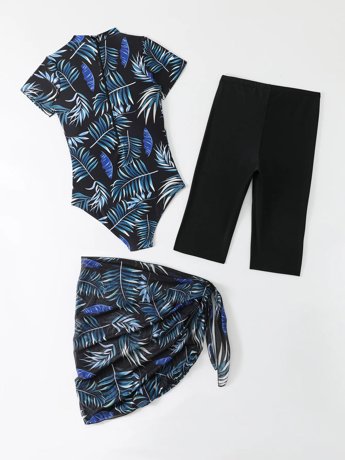 2026 Sexy Print Bathing Suit One Piece Swimsuit with High Waist Boyleg Shorts and Skirts Surf Suits Swimwear Women Beach Wear