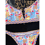 Sexy Printed V Shaped High Leg Cut Bikini Women Swimwear Female Swimsuit Two-Pieces Bikini Set Bather Bathing Suit Swim V4745