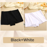 2PCS Women's Panties Cotton Seamless Sports Boxers Underwear Female Solid Color Briefs Cozy Lingerie Intimate Underpants XS-XL