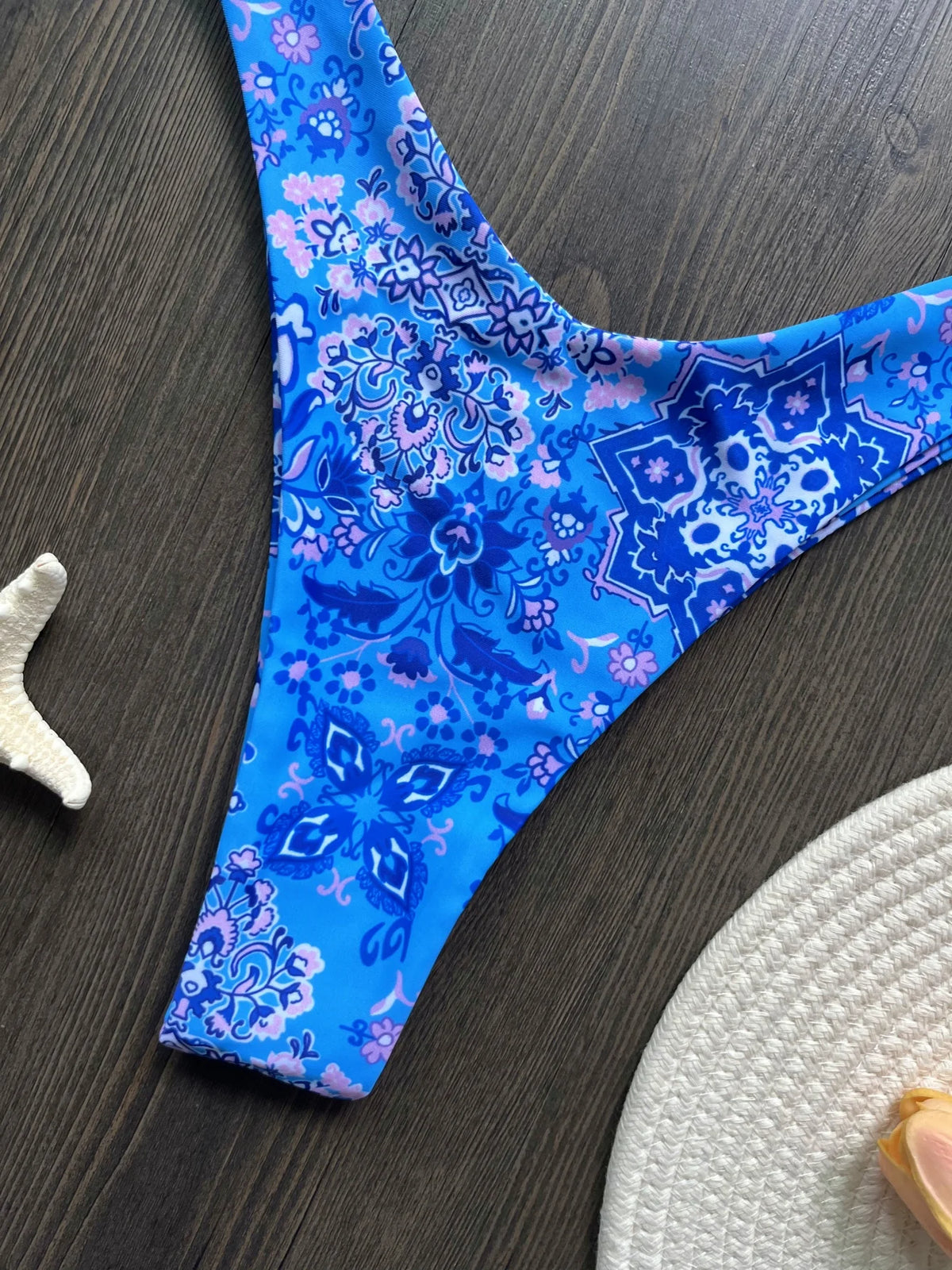 Sexy Colorful Floral Printed Bandeau Bikini Female Swimsuit Women Swimwear Two-pieces Bikini set Bather Bathing Suit Swim