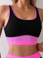 Vintage Black Pink Patchwork Bikini Set 2025 Women Sports Push Up High Waist Swimsuit Summer Bathing Suit Pool 2 Piece Swimwear