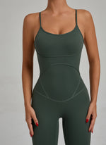 Padded One-Piece Yoga Clothes Sportswear Women's Gym Push Up Workout Clothes Fitness Sports Fitness Wear Yoga Jumpsuit