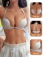 New Front-Closure Bra Non-slip Sexy beautiful back Skin-friendly material Open-back Seamless Push-up Fashion Lingerie MR3727