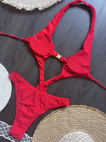 Sexy Halter Backless Female Swimwear One Piece Swimsuit Women 2025 Monokini Sexy High Leg Cut Bathing Suit Swim Lady Beach Wear