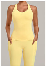 Women's Seamless Yoga Vest Sports Fitness Gym Beauty Back Top Nude Slim Fit Training Running Workout Vest