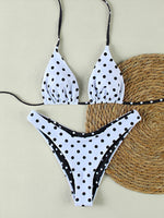 Triangle Halter Thong Bikinis 2026 Women Sexy Swimsuit Dot String Swimwear Female Bathers Bathing Swimming Swim Suit Beachwear
