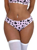 Trendy Women Heart Print Panties Low Rise Breathable Ladies Underwear Comfort Lingerie