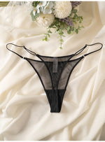 Lace Mesh Women Briefs Sexy Thong Transparent Panties Underwear Low Waist Girls G String Seamless Lingerie Fitness T Back