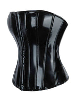 New European and American leather breasted glossy leather court corset waist corset