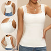 1PC Women Lace Camisole Square Neck Tank Top Slim Fit Wide Strap Sleeveless Basic Vest Summer Casual Layering Top