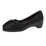Retro Bow Inside Heightened Mary Jane Women's Shoes 2026 New Shallow Mouth Slip-on Square Toe Temperament Single Shoes