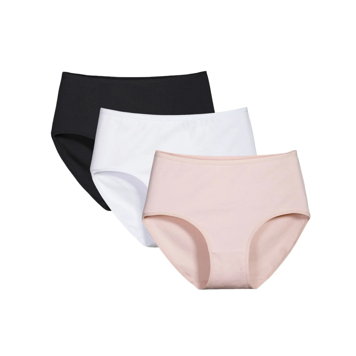 3Pcs/Set Cotton Panties Women Sexy Lingerie Plus Size Women's High Waist Briefs Solid Color Panty Breathable Underpants XS-2XL