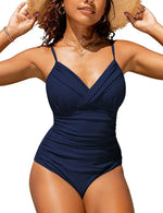 S - XXL Sexy Wrinkled One Piece Swimsuit Women Swimwear Female Monokini Swimsuits 2025 Bathing Suit Swim Beach Wear Bodysuit