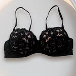 Women’s Push Up Lace Bra Comfort Padded Underwire Bra Lift Up Bras Black Super Push Up Bralette