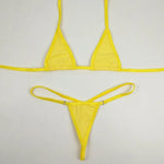 DEKA Brazilian Cotton Mini Micro Bikini Set Women Extreme Triangle Swimsuit Bathing Beachwear Sunbath Erotic Lingerie Underwear