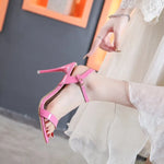 LargeWomen's Sandals 2026 Summer High Heels Fashion Open Toe Sandals Buckle Party ShoesHeels Wedding Shoes