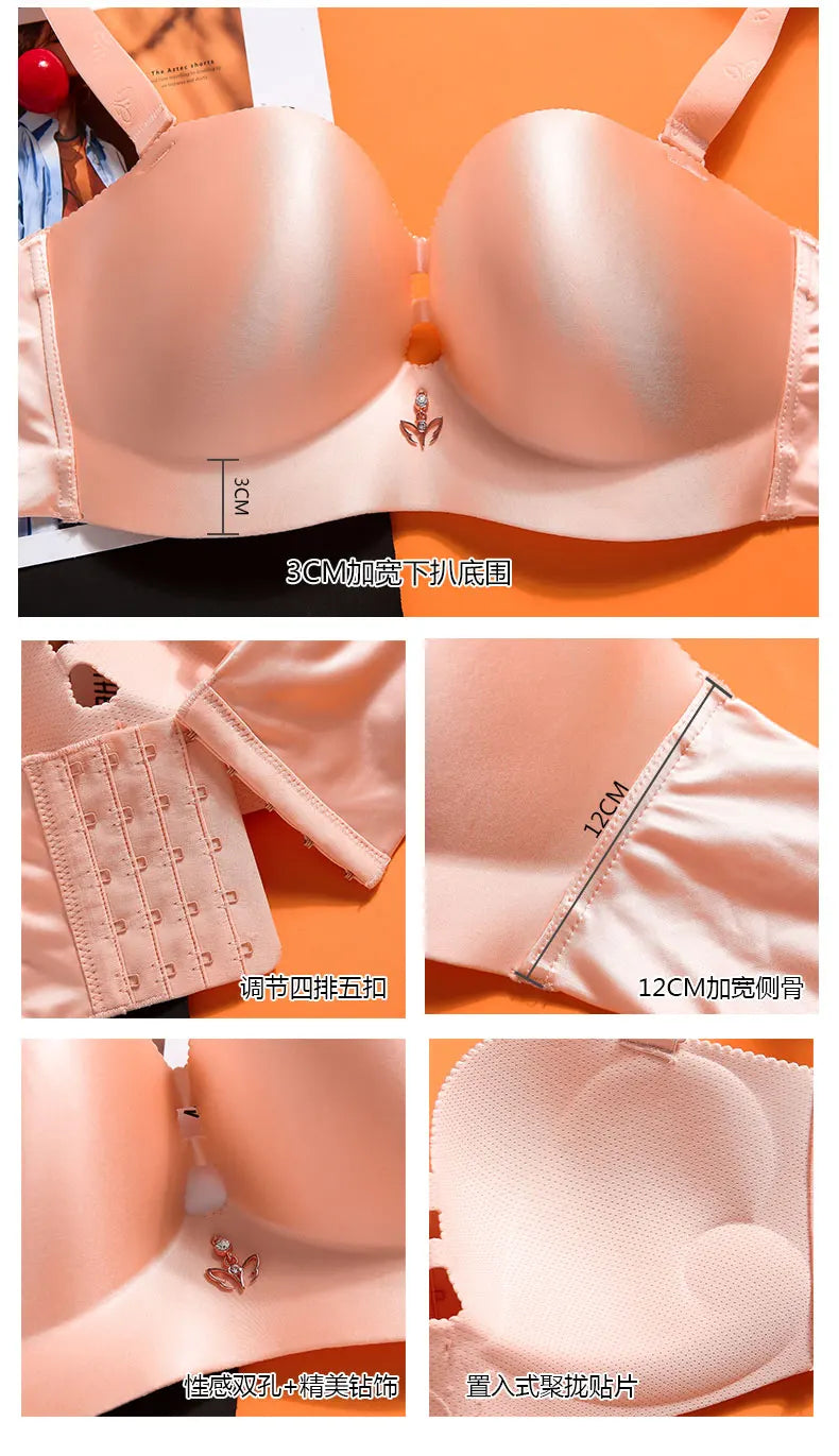 Sexy Women Strapless Bra Invisible Breast Lift Up Leopard Slim Seamless Breathable Wireless Brassiere Wrapped Chest Big Size 52F