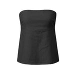 Women's Summer Strapless Vest Stylish Striped Sleeveless Open Back Tube Tops for Party Date Night Wear