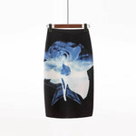 Spring Summer Women Y2K High Waist Midi Pencil Chiffon Skirts Slim Bodycon Vintage Hip Raise Korean Fashion Clothes UOV5