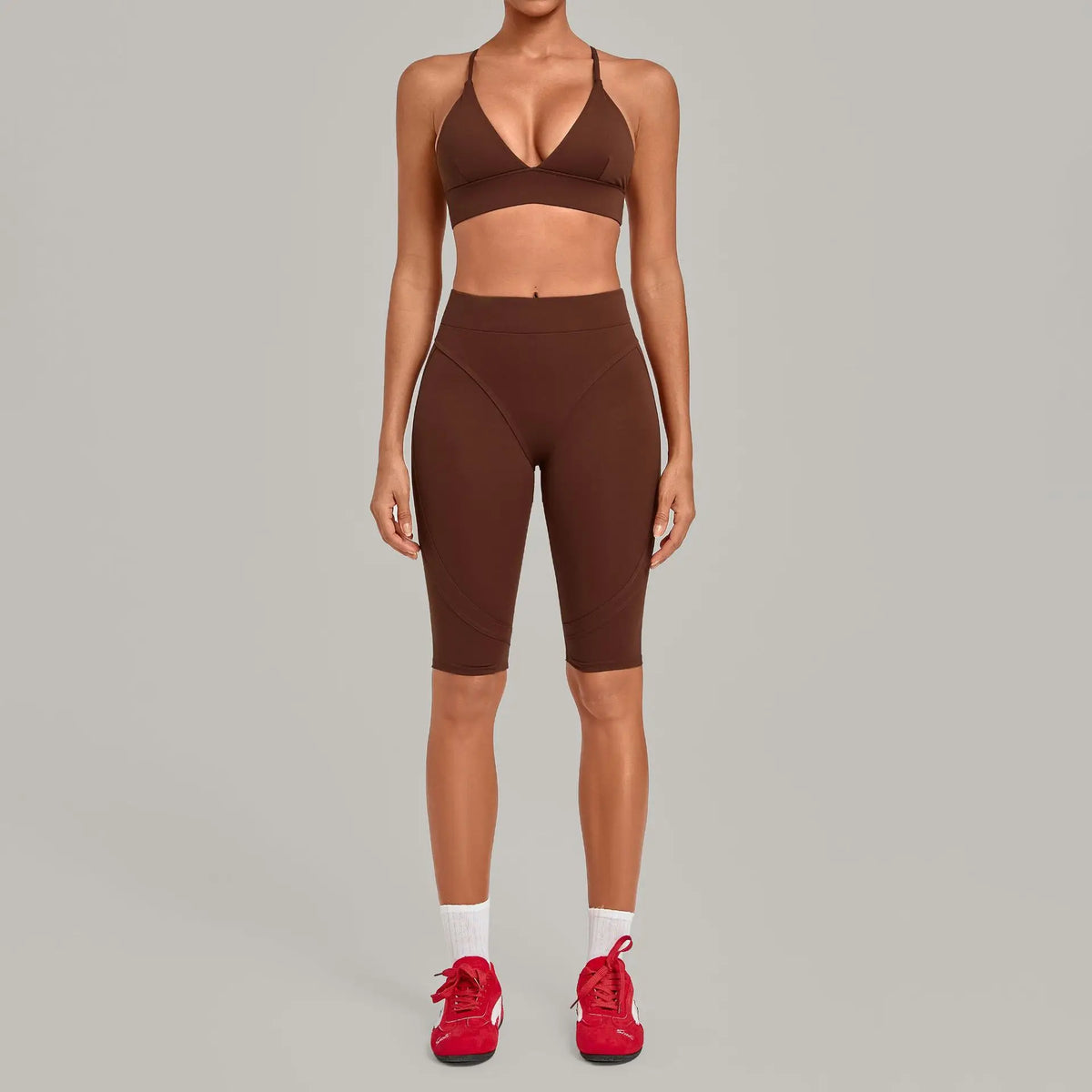 Women's Seamless Yoga Set Sports Fitness Gym Slim Fit Beautiful-Back Bra Hip Lift High-Waist Pants Suits Training Workout Sets