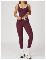 Yoga Set2 Pieces Workout Outfits Fitness Sportswear Gym Tracksuit High Waist Leggings Sports Bra Athletic Wear Women Clothes