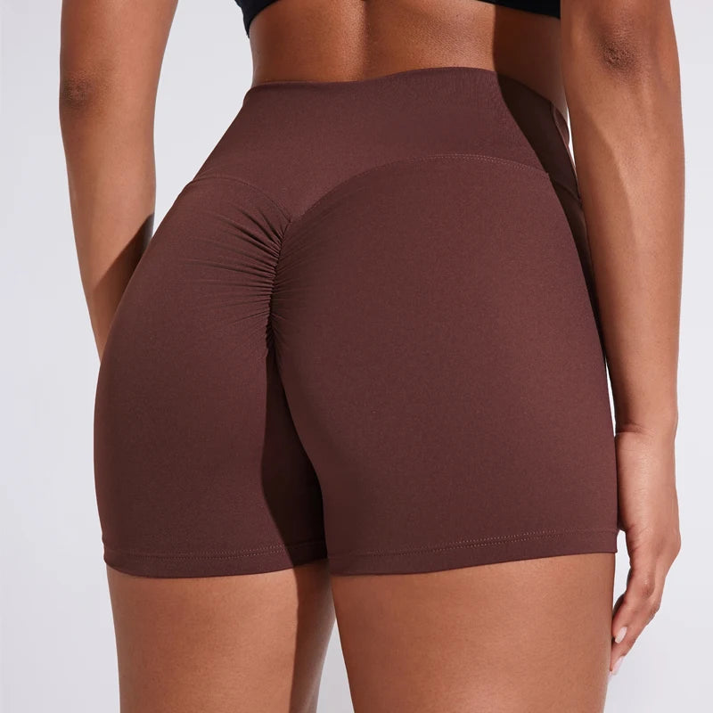 DIAS FIT JOY Women's Sports Shorts Gym High Elasticity Tight Fitting High Waist Running Quick Drying Yoga Pants Hot Pants