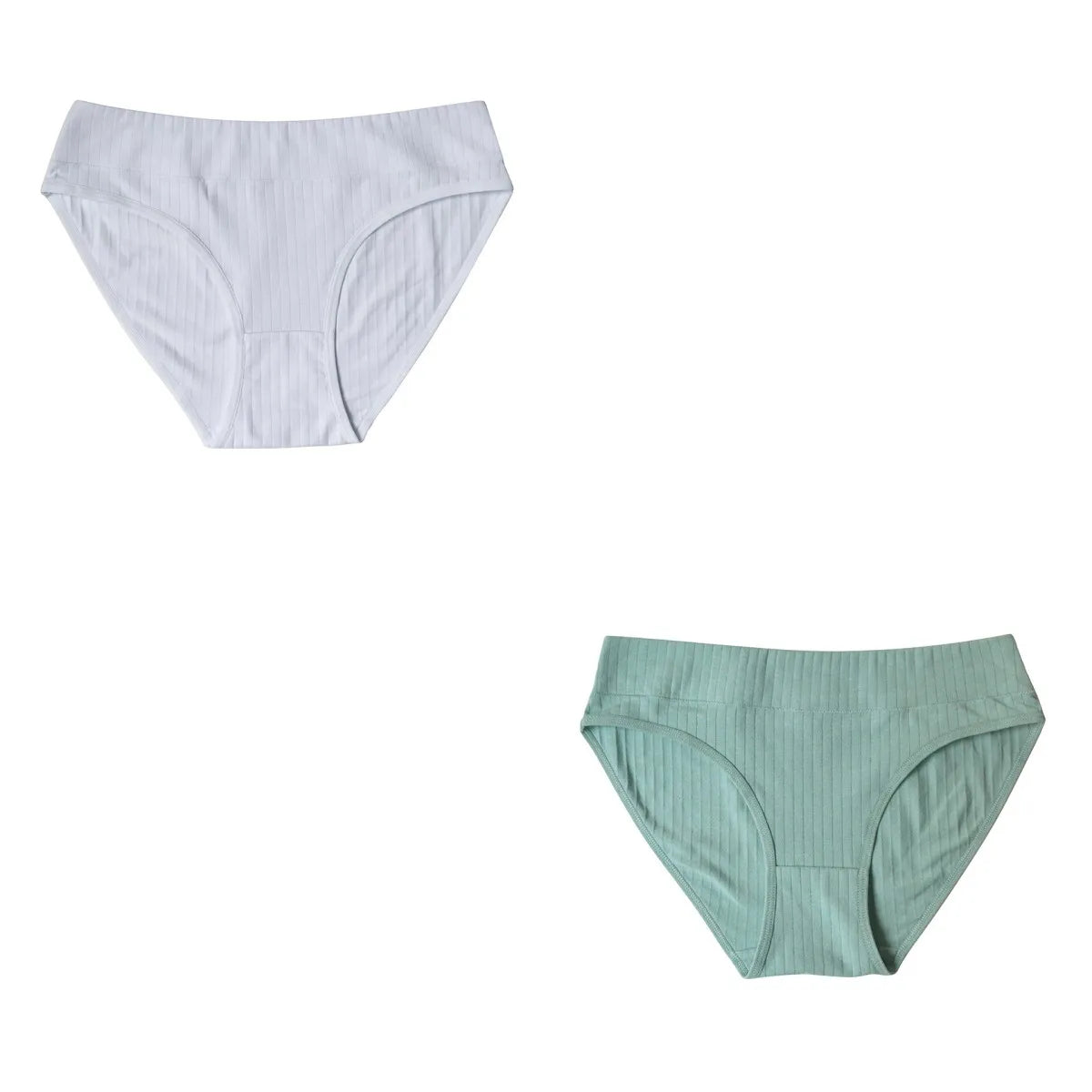 2Pcs/Set Cotton Panties Women Low Rise Underwear Solid Color Comfort Breathable Briefs Sexy Lingerire M-XL Seamless Intimates