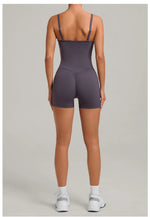 Womens Two Way Wear Bodysuit Sleeveless Yoga Stretch One Piece Romper Sexy Fitness Side Pockets Sportwears Bodysuit
