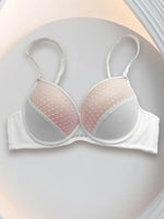 Push Up Thick Padded Plunge Underwire T Shirt Lace Bra Lift Support for Women Add One Cup Small Breasted Smoothing underwear