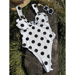 2026 Sexy Polka Dot U Neck Women Swimwear One Piece Swimsuit Female High Leg Cut Monokini Padded Bather Bathing Suit Swim V8273